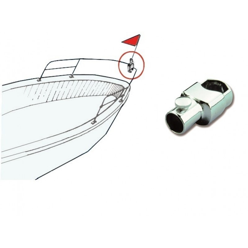 Flagstaff socket, pushpit or handrail mounting